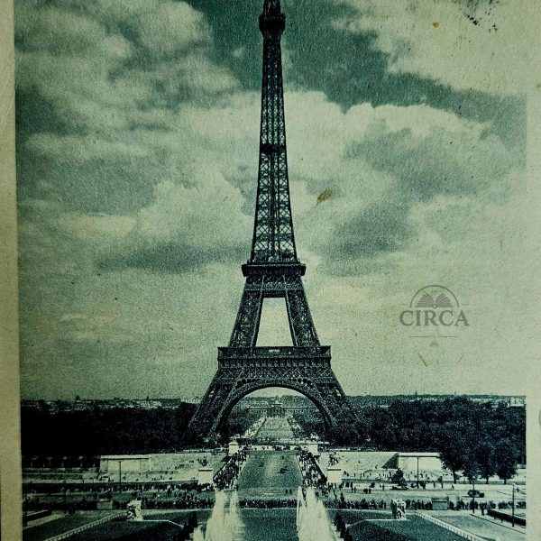 Vintage 1951 Eiffel Tower Postcard – Paris to Athens