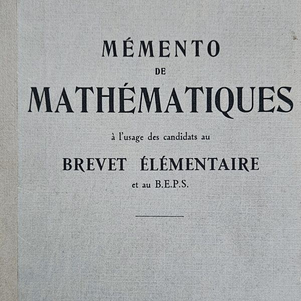 Mémento de Mathématiques – Férignac & Morice (Vuibert, Paris)