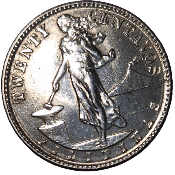 Philippines 20 Centavos 1945 – U.S. Administration – San Francisco Mint
