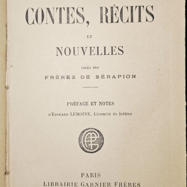 E. T. A. Hoffmann – Contes, Récits et Nouvelles
