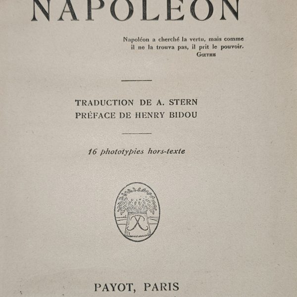 Napoléon by Emil Ludwig - 1929 French Edition