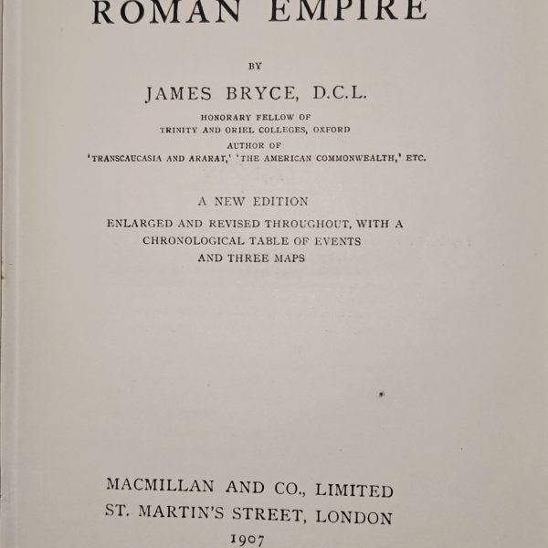 The Holy Roman Empire – James Bryce (Revised/New Ed., London 1907)