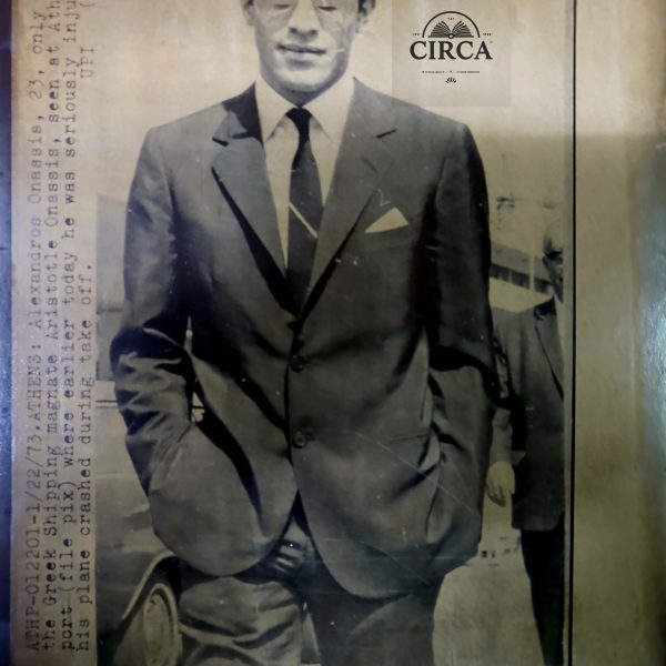 44 Original Press Photos – Funeral of Alexandros Onassis (1973) – Agencies Stamp