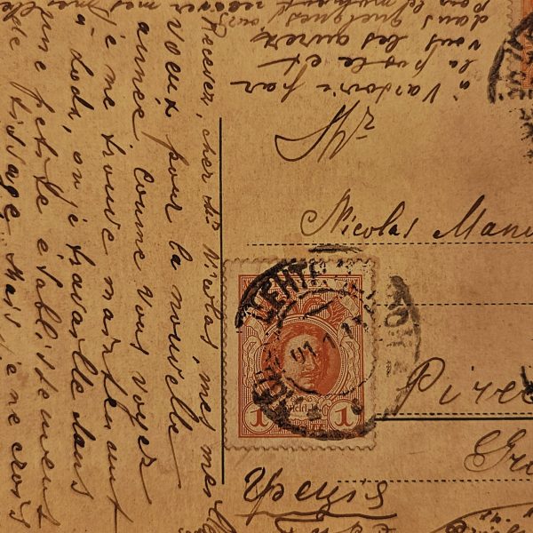 Łódź (Congress Poland) to Piraeus, Greece – Original Postal History Card, 1913