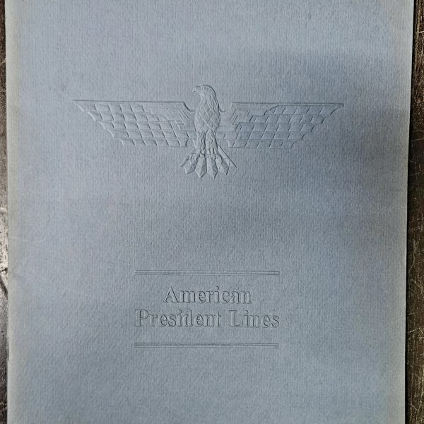 Vintage American President Lines Embossed Document Folder c1940s APL