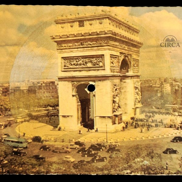 Vintage French Phonoscope Musical Postcard 45 RPM – Paris Arc de Triomphe