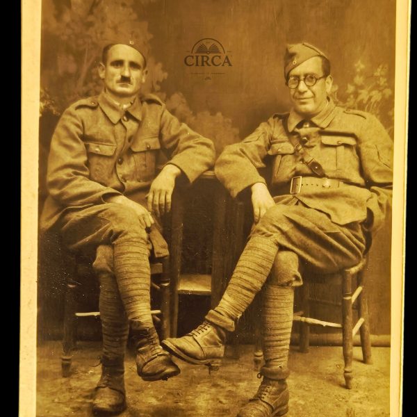 Greek Army WWII Era Soldiers Studio Portrait c.1940 Vintage Photograph