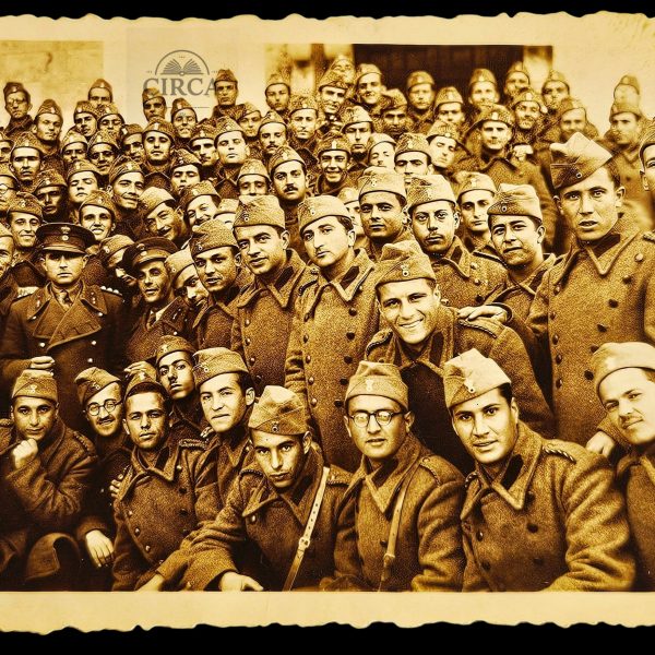 Greek Soldiers Group Photo -1938 - Christos Peroulis Studio- Corfu