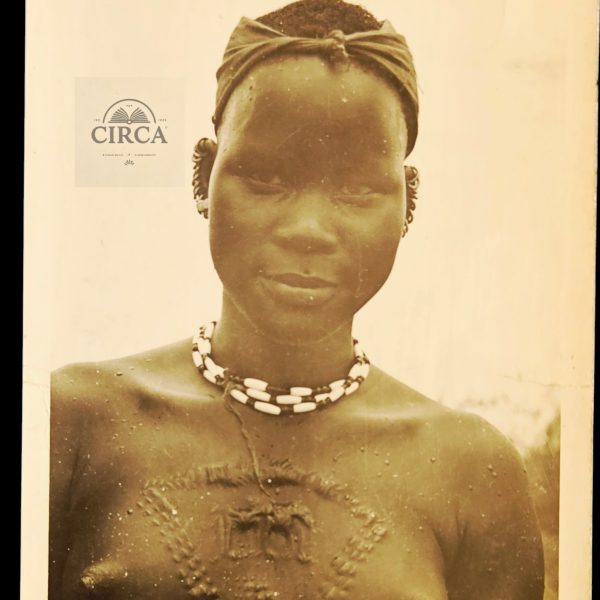 African Ethnographic Photograph w/ Traditional Scarification c. 1930