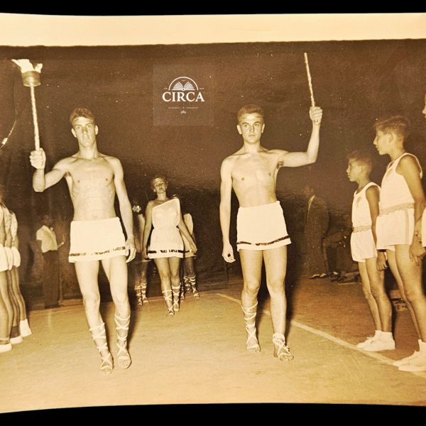 Greek Torch Ceremony Youth Sports Event Vintage Press Photo c1950s