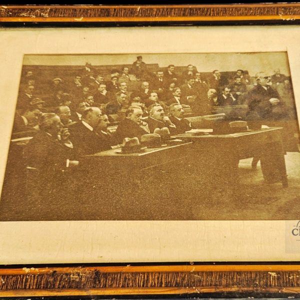 Vintage Greek Political History Photograph – Trial of the Six, Athens 1922